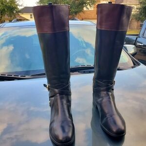 Black and Brown Knee-High Boots (Michael Kors)